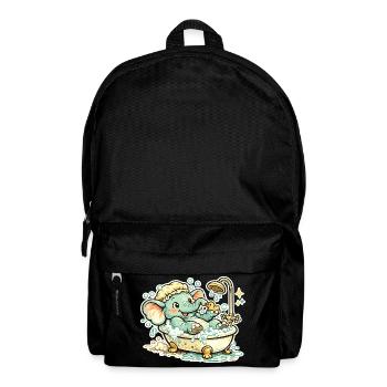 Little elephant in the bathroom shower fun - Backpack - black - Front
