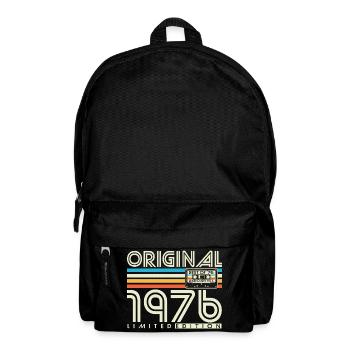 1976 Jahrgang Vintage Retro Geburtstag Geschenk - Rucksack - Schwarz - Vorne