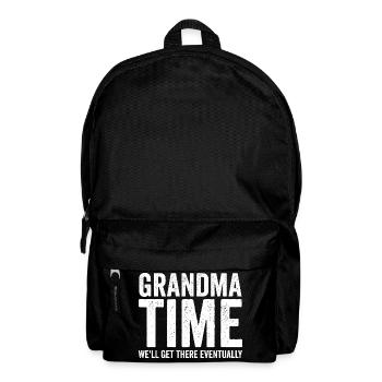 Oma-Zeit, wir schaffen das schon noch! Lustig - Rucksack - Schwarz - Vorne