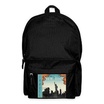 New York Travel Retro Travel Poster - Backpack - black - Front