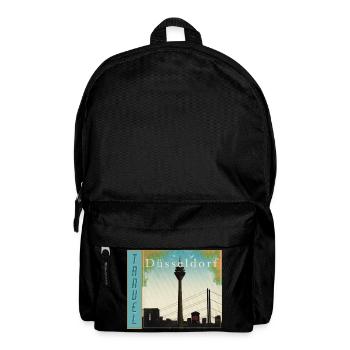 Düsseldorf Travel retro Reiseposter - Rucksack - Schwarz - Vorne