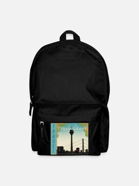 Düsseldorf Travel retro Reiseposter - Rucksack - Schwarz