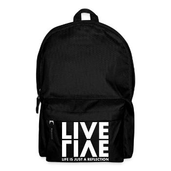 LIVE EVIL Wortspiel Minimalistisches Humor Design - Rucksack - Schwarz - Vorne
