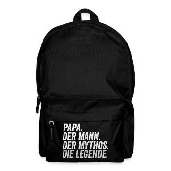 Papa Mann Mythos Legende - Rucksack - Schwarz - Vorne