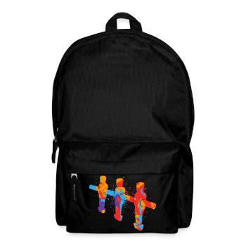 Tischkicker bunt Kickern Kinder Tischfußball - Rucksack - Schwarz - Vorne