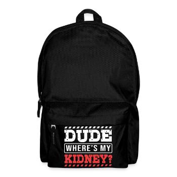 Nierenspender Spender Niere - Rucksack - Schwarz - Vorne