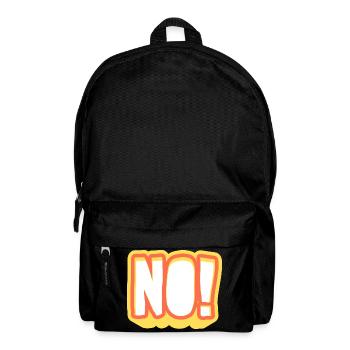 NO! Leuchtendes Pop-Art Signal - Rucksack - Schwarz - Vorne
