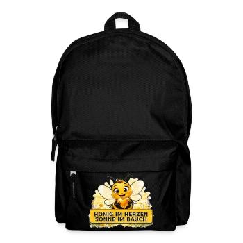 Biene Honig Imker Honigwabe Blumen Wiese Insekt - Rucksack - Schwarz - Vorne