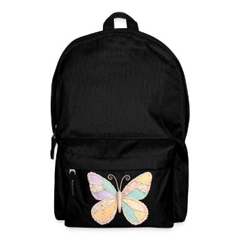Schmetterling Patchwork Vintage Cottagecore - Rucksack - Schwarz - Vorne