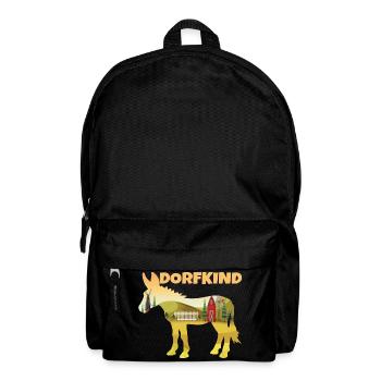 Esel Dorfkind Bauer Landwirt - Rucksack - Schwarz - Vorne