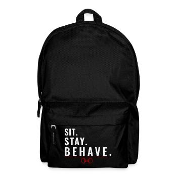 Sit. Stay. Behave. – Obedience Mindset - Backpack - black - Front