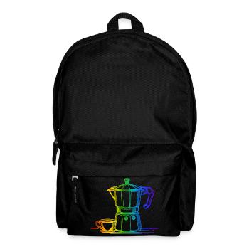 Time for Espresso Regenbogen - Rucksack - Schwarz - Vorne