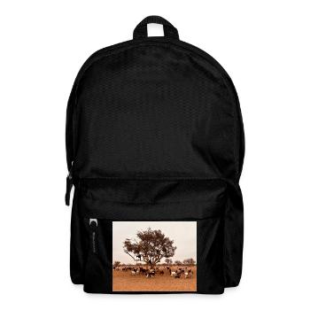 Des chèvres sous un arbre dans la savane - Sac à dos - noir - Devant