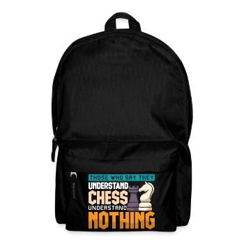 Schach Schachspieler Schachbrett - Rucksack - Schwarz - Vorne