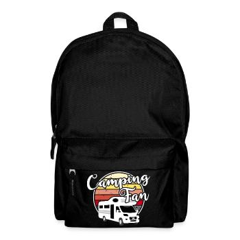 Camping Fan Wohnmobil Camper  - Rucksack - Schwarz - Vorne