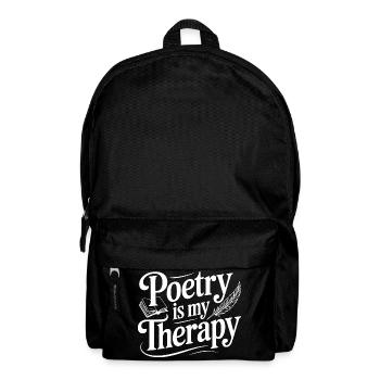 Poesie ist meine Therapie - Rucksack - Schwarz - Vorne
