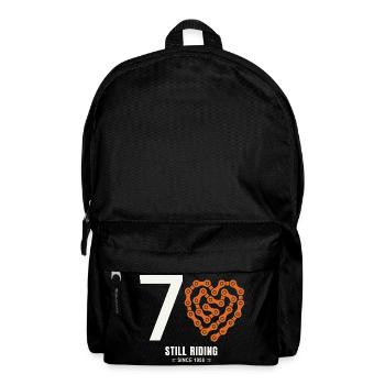 70 Years Bike Still Riding Birthday Gift - Backpack - black - Front
