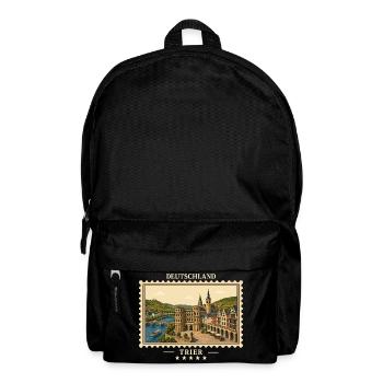 Deutschland Trier Vintage Reisemarke - Rucksack - Schwarz - Vorne