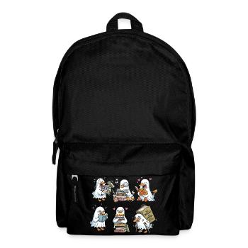 Lesende Entenbibliothek - Rucksack - Schwarz - Vorne