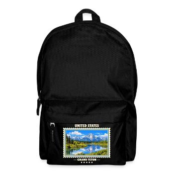 Vereinigte Staaten Grand Teton Vintage Reisemarke - Rucksack - Schwarz - Vorne