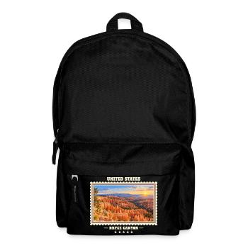 Vereinigte Staaten Bryce Canyon Vintage Reisemarke - Rucksack - Schwarz - Vorne