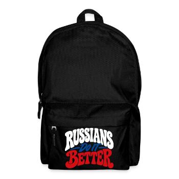 Russischer Stolz im Retro Design - Rucksack - Schwarz - Vorne