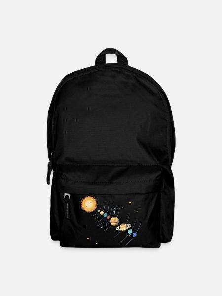 Sonnensystem: die Sonne und acht Planeten - Rucksack - Schwarz