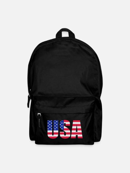 American flag - Backpack - black