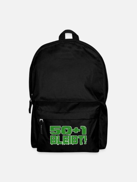 50+1 bleibt Fußball Tradition Ultras - Rucksack - Schwarz