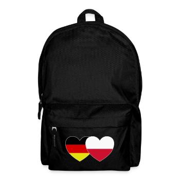 Deutschland Polen Flagge Herz - Rucksack - Schwarz - Vorne