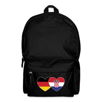 Allemagne Croatie Drapeau Cœur - Sac à dos - noir - Devant