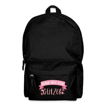 Quad Quadfahrerin Offroad Glitzer Geschenk - Rucksack - Schwarz - Vorne