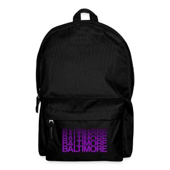 Lettrage Baltimore USA - Sac à dos - noir - Devant