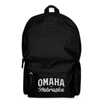 Omaha Nebraska Vintage Script Tee - Rucksack - Schwarz - Vorne