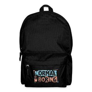 Normal Is Boring - Autism Awareness Puzzle Pieces - Backpack - black - Front