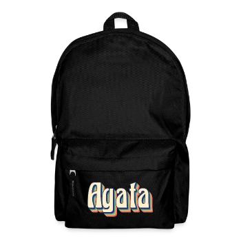 Vintage Retro Achat T-Shirt T-Shirt Geschenkidee - Rucksack - Schwarz - Vorne