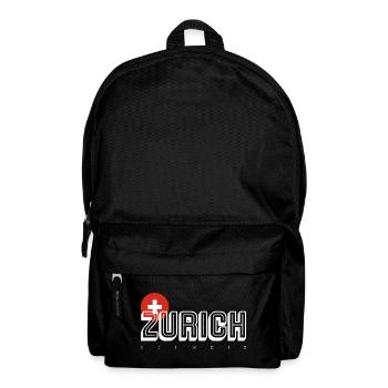 Zürcher Wortmarke mit Schweizer Wappen - Rucksack - Schwarz - Vorne