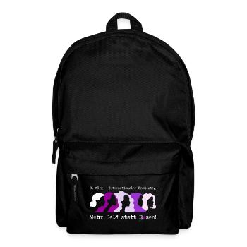 Journée de la femme (édition Plus d’argent au lieu de roses) - Sac à dos - noir - Devant