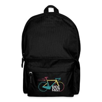 Lebendiges Speed Bike Druckdesign - Rucksack - Schwarz - Vorne