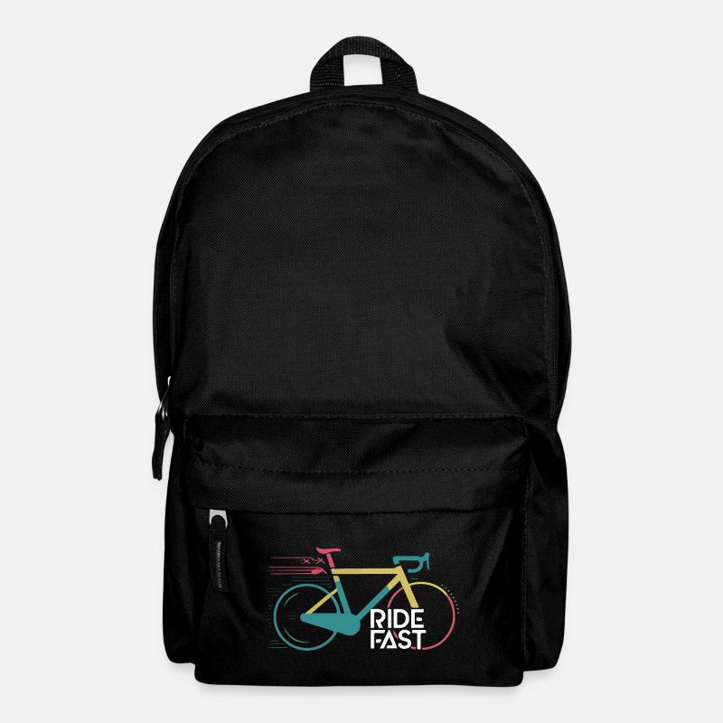 Lebendiges Speed Bike Druckdesign - Rucksack - Schwarz