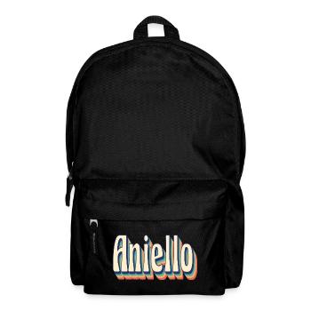 Aniello T-Shirt Retro Vintage T-Shirt Geschenk - Rucksack - Schwarz - Vorne