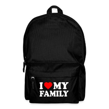 I love my family - Rucksack - Schwarz - Vorne