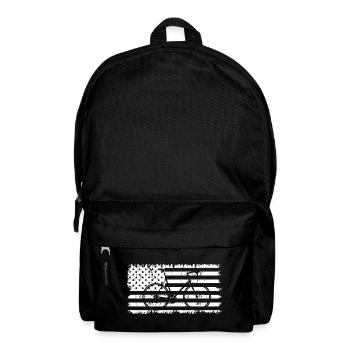 Bicycle American Flag - Backpack - black - Front