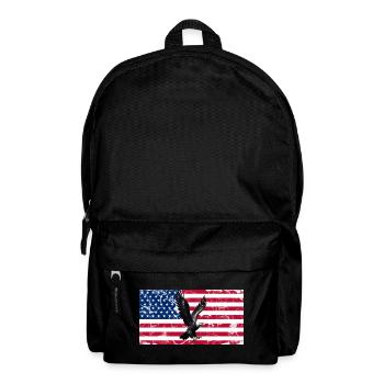 Liberty Eagle over US flag - Backpack - black - Front