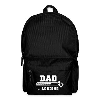 Father Child Bonding Baby Footprint Design - Backpack - black - Front