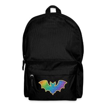 Regenbogen Fledermaus Glitter - Rucksack - Schwarz - Vorne