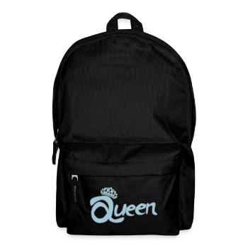 Queen in Blue with Crown - Backpack - black - Front