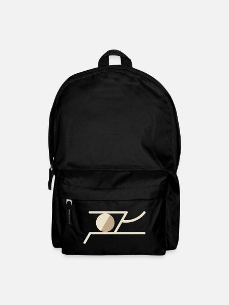 Abstract Symbol in Warm Earth Tones – Geometric - Backpack - black