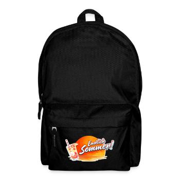 Endlich Sommer Sonnen Drink Grafik - Rucksack - Schwarz - Vorne