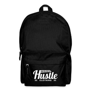 Vintage Hustle Clothing Hoodie – Streetwear Badge - Backpack - black - Front